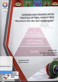 Image of Tapering Dan Peaking Untuk Prestasi Optimal Angkat Besi 
